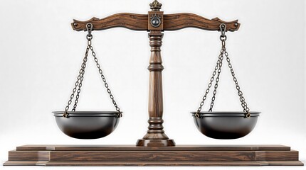 Justice scales law symbol balance legal court system jurisprudence fairness concept idea
