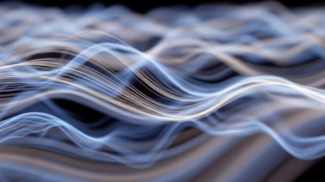 Smooth multilayer softwave flow simulation with dynamic ripple movement seamlessly looping time-lapse animation video background