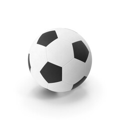 Fototapeta premium Traditional black and white soccer ball isolated on transparent background