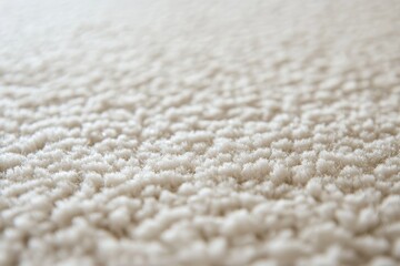Cream-colored carpet close-up, the fibers are dense and soft looking. Good for backgrounds or textures with soft, calming feeling.