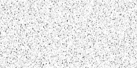 Terrazzo flooring interior grain vintage paint smooth design. Vector grunge dirty vintage wall overlay noise old wall black and white terrazzo granite floor structure distressed texture background.	