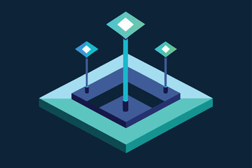  Illuminated Pyramid Island Design