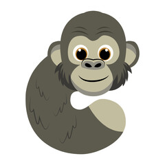 Gorilla Alphabet Illustration