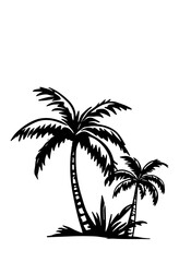 Fototapeta premium palm trees silhouettes
