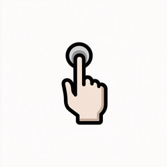 hand with a finger. Generative AI