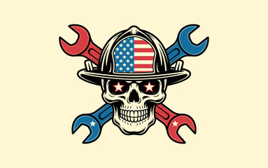 Skull vector design, vector illustration, Skull  design, silhouette style.
