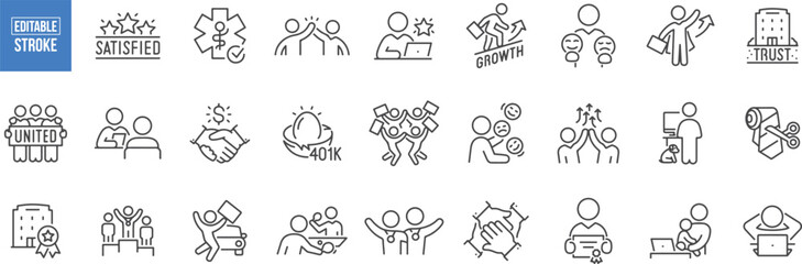 Child Development and Group Activity Icons – Kids Growth, Learning Skills, Group Games, Preschool Activities, Parent Involvement

