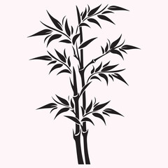 Fototapeta premium Bamboo Landscape Silhouette