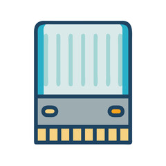 Illustration of memory card in flat style vector graphics