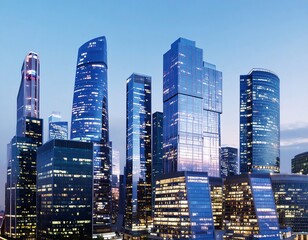 Obraz premium City skyline at twilight (3)