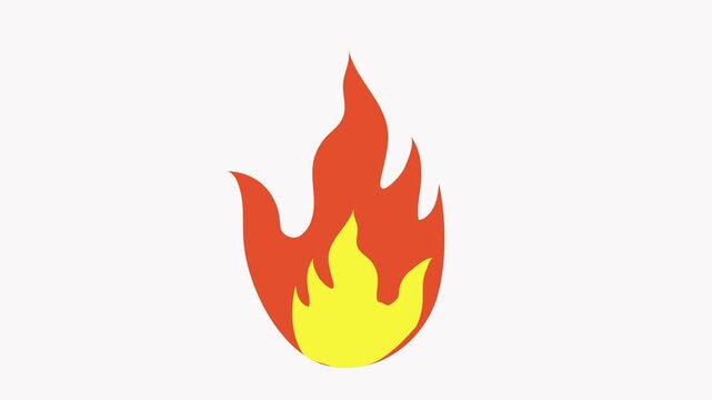 fire  icon animation  simple  flat