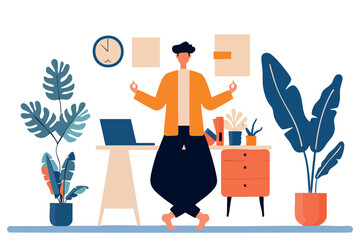 vector illustration of a woman and man