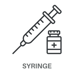 Syringe Design Icon, Simple Style Design Inspiration For Any Logos Interface And Purpose