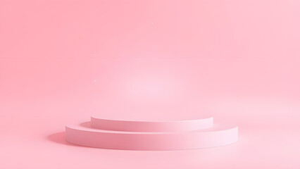Cherry Blossom-Themed Pink Podium Display
