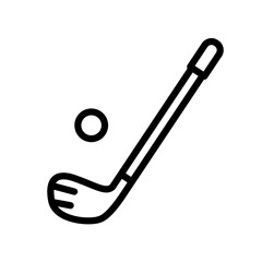 Golf Club icon thin single line