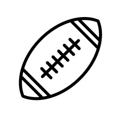 Rugby Ball icon thin single line
