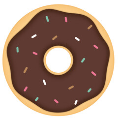 Set of bakery with cupcakes,  waffles, rollcakes, donuts and biscuits 