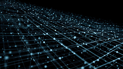 Futuristic abstract technology background with connected dots and lines network