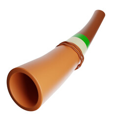 3D Didgeridoo Icon – Traditional Aboriginal Wind Instrument
