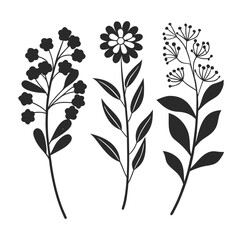 Minimalist Botanical Illustration Featuring a Simple Plant Design with Clean Lines