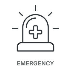 Emergency Light Design Icon, Simple Style Design Inspiration For Any Logos Interface And Purpose