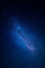 Fototapeta premium Vertical Shaft Of Starry Night, Wonder And Inspiration Minimalist
