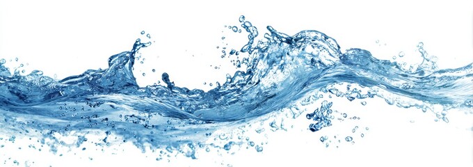 Fototapeta premium Abstract water splash on white background