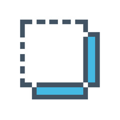 Pixel art select tool icon against a black background