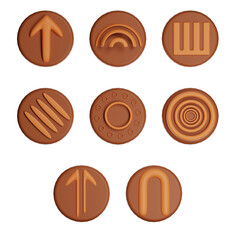 3D Dreamtime Symbol Icon – Aboriginal Spiritual Storytelling Emblem