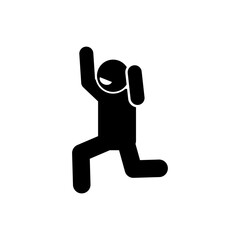 stick figure, pictogram, stikman. Vector