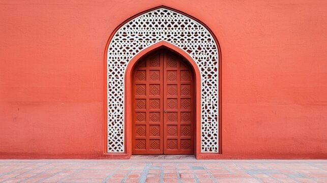 Vibrant Traditional Islamic Architecture with Ornate Geometric Patterns and Motifs - Powered by Adobe