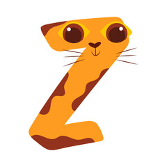 Obraz premium Cat Alphabet Illustration