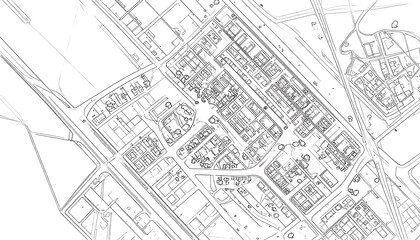 Detailed urban plan drawing