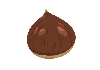 秋の味覚の栗のイラスト