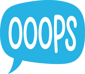 OOOPS speech bubble expressing error or mistake in modern design, perfect for digital communication and design projects