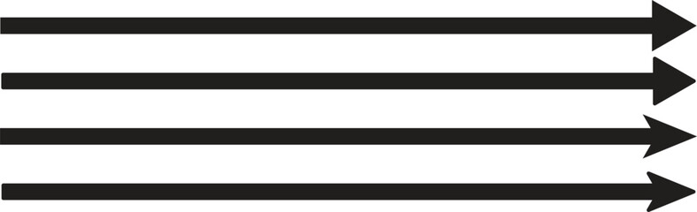 Set of long arrow icon. Arrow icon right vector sign illustration on a white background.