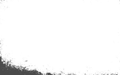 Elaborate Black Grunge Texture on Pure White Surface