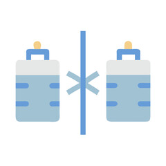 Twins baby bottles symmetrical illustration on black background stock