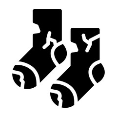 broken socks Solid icon