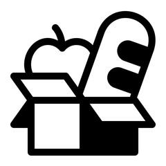 Food Donation Black Fill Icon