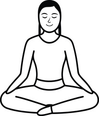 silhouette of a woman in yoga position