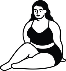 vector illustration of a woman