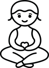 yoga girl vector illustration