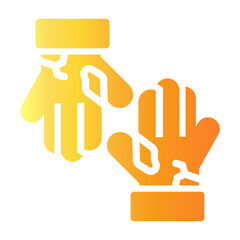 broken gloves Gradient icon