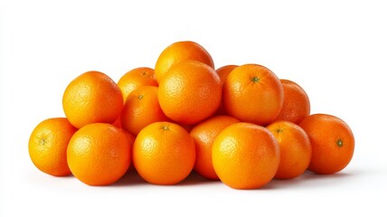 Vibrant orange pile on solid white background. Neural network AI generated