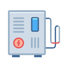 Stylized illustration of a power charging unit on black