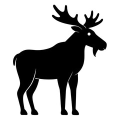 Obraz premium deer silhouette vector illustration