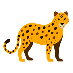 cheetah cartoon isolated