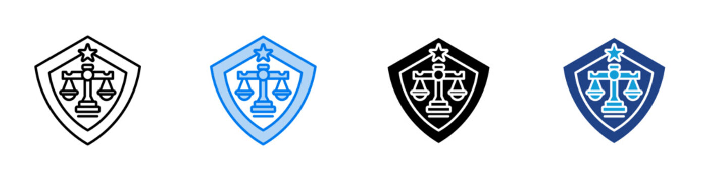 Enforcement icon set multiple style collection