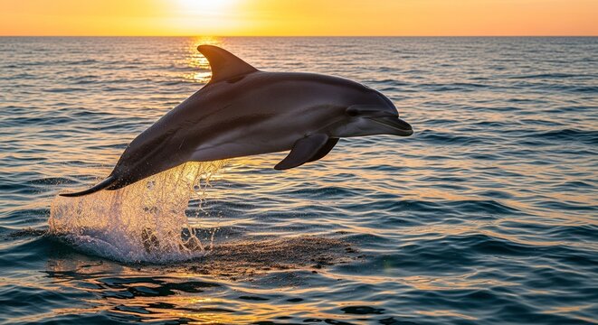 dolphin jumping in water